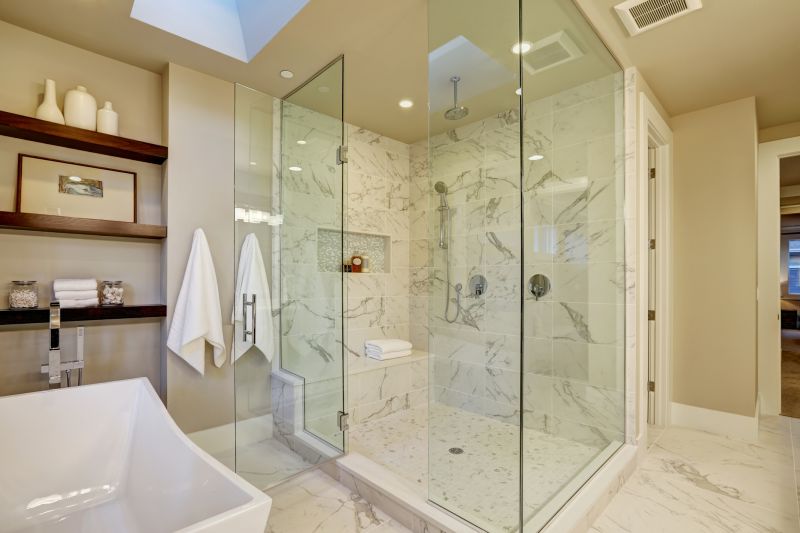 Elegant Shower with Bench